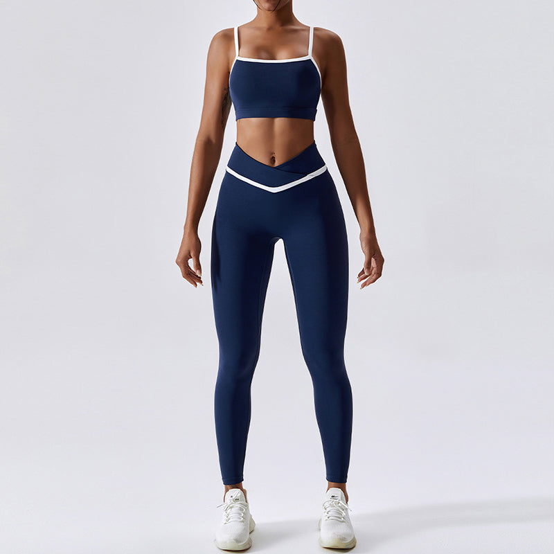 Shockproof Quick Drying Tight Fitness Yoga Tops & Pants for Running, Exercise
