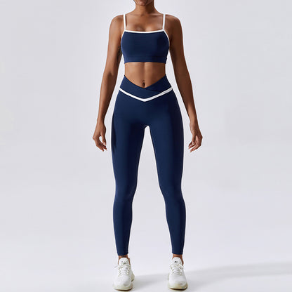 Shockproof Quick Drying Tight Fitness Yoga Tops & Pants for Running, Exercise