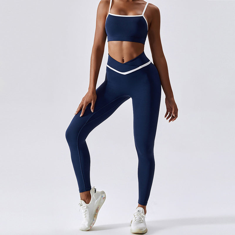 Shockproof Quick Drying Tight Fitness Yoga Tops & Pants for Running, Exercise