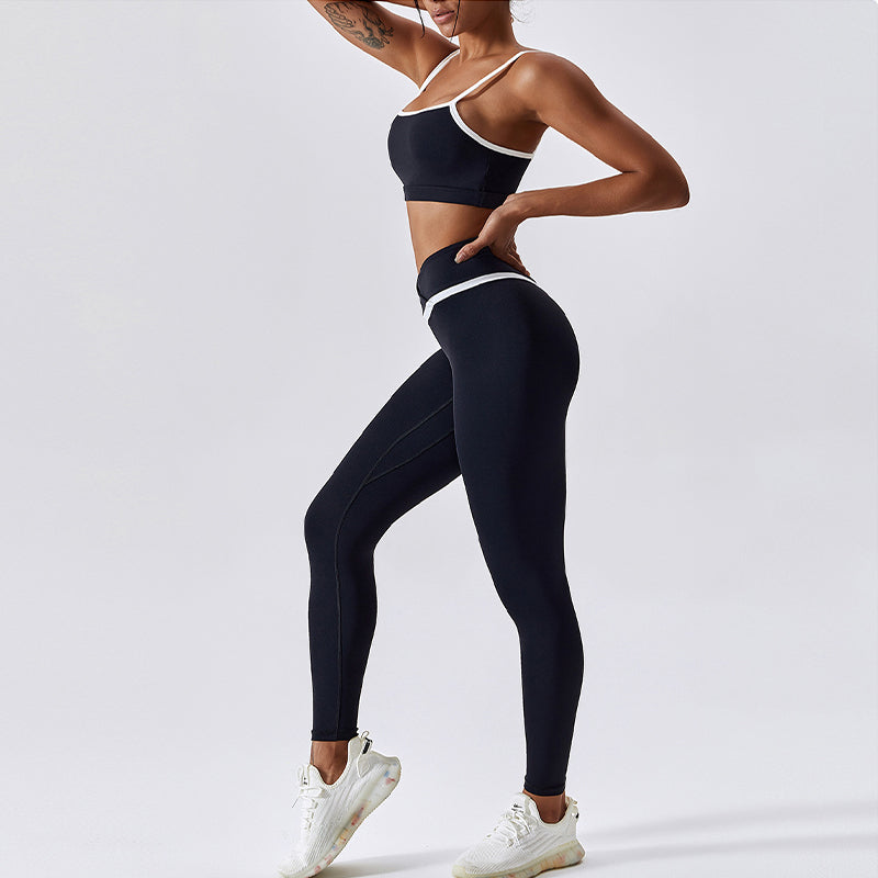 Shockproof Quick Drying Tight Fitness Yoga Tops & Pants for Running, Exercise
