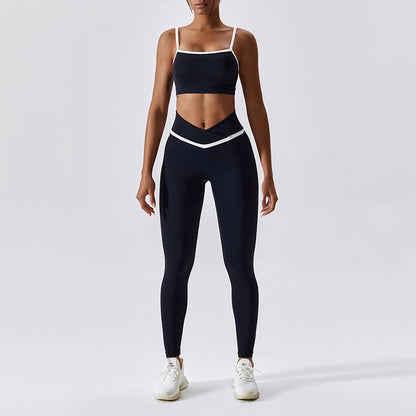 Shockproof Quick Drying Tight Fitness Yoga Tops & Pants for Running, Exercise