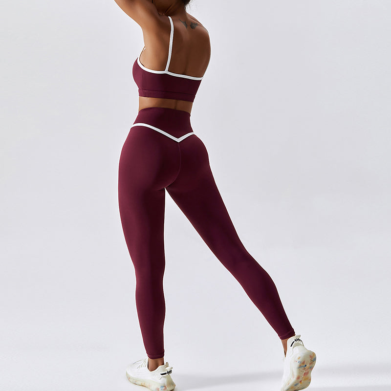 Shockproof Quick Drying Tight Fitness Yoga Tops & Pants for Running, Exercise