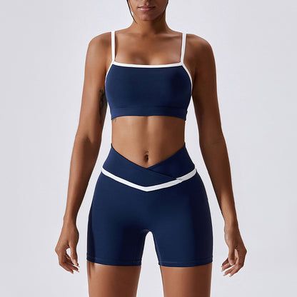 Shockproof Quick Drying Tight Fitness Yoga Tops & Pants for Running, Exercise