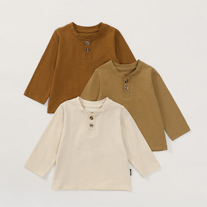 Baby and Child Solid Color Basic Long Sleeve