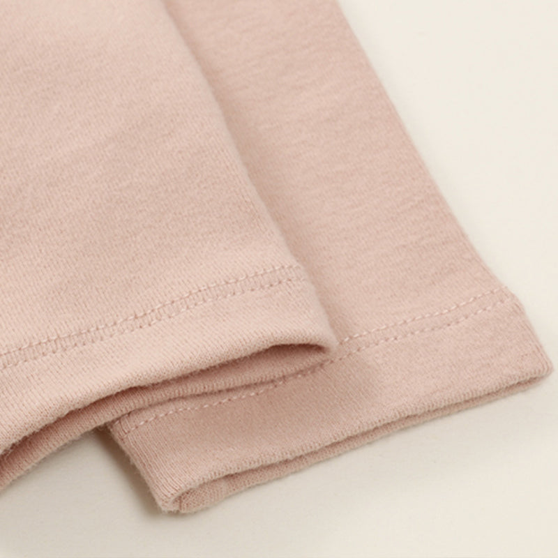 Baby and Child Solid Color High Collar Warm Base Long Sleeves
