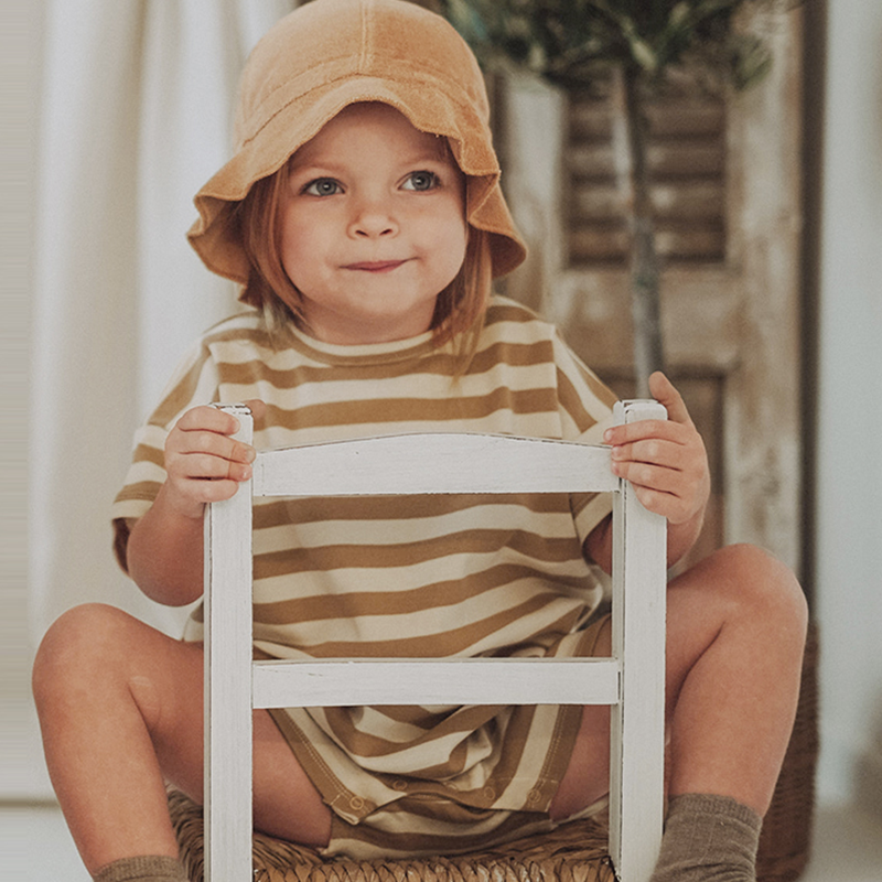 Thin Oversized Onesie Striped Outer Wear Jumpsuit for Summer