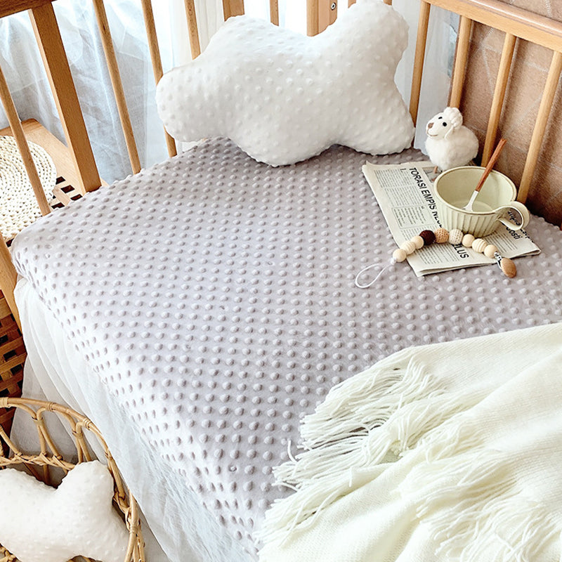 Ultra Soft Plush 52"x28" Minky Dot Fitted Standard Crib Mattress Sheet for Baby Girls Boys Neutral