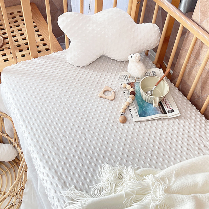 Ultra Soft Plush 52"x28" Minky Dot Fitted Standard Crib Mattress Sheet for Baby Girls Boys Neutral