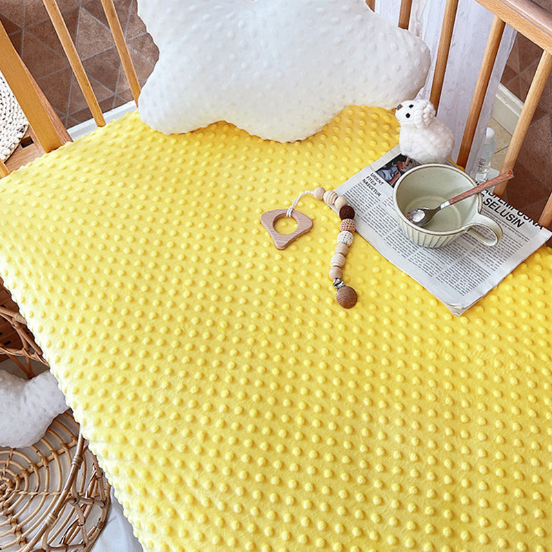 Ultra Soft Plush 52"x28" Minky Dot Fitted Standard Crib Mattress Sheet for Baby Girls Boys Neutral