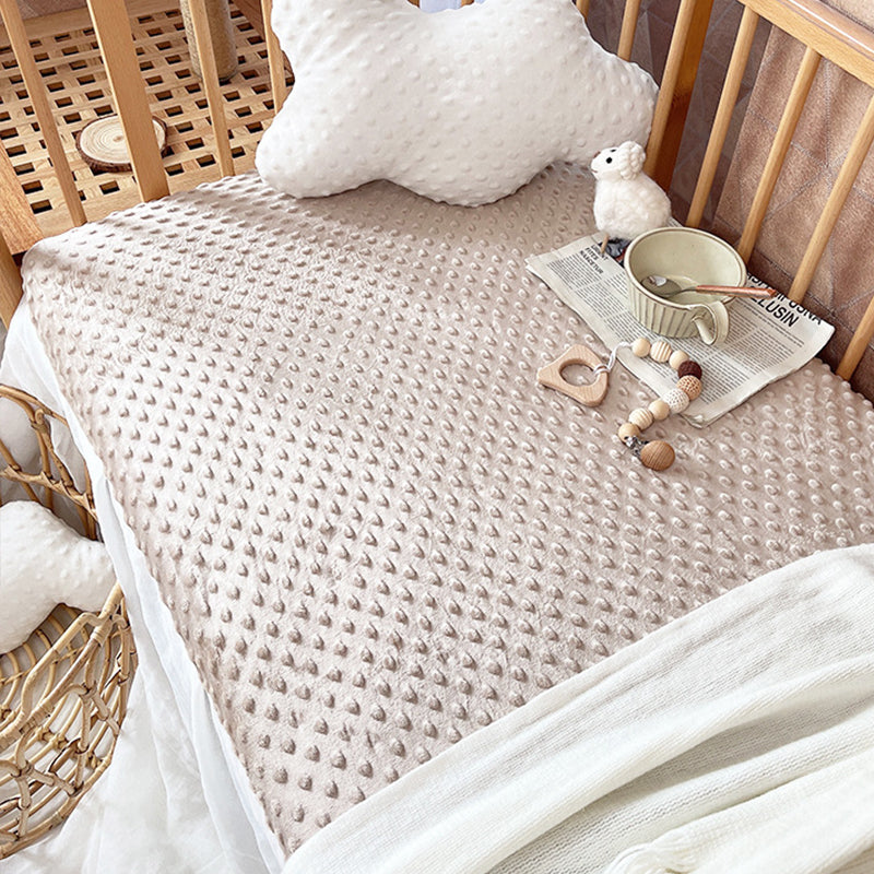 Ultra Soft Plush 52"x28" Minky Dot Fitted Standard Crib Mattress Sheet for Baby Girls Boys Neutral