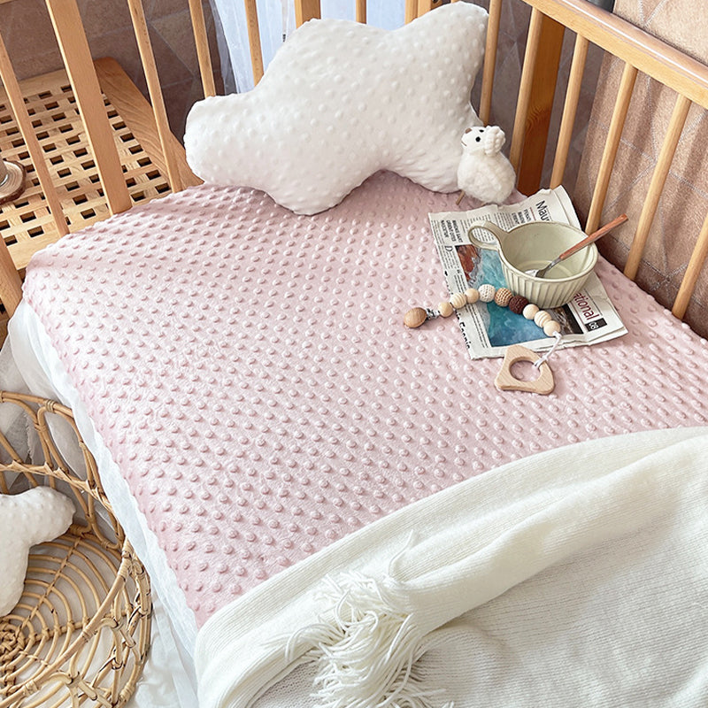Ultra Soft Plush 52"x28" Minky Dot Fitted Standard Crib Mattress Sheet for Baby Girls Boys Neutral
