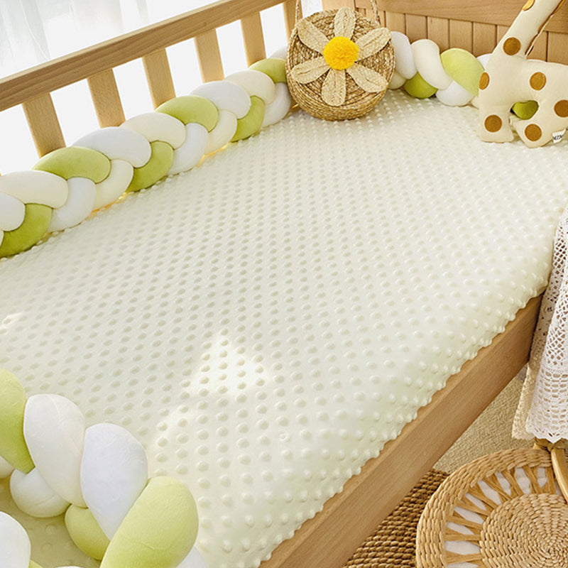 Ultra Soft Plush 52"x28" Minky Dot Fitted Standard Crib Mattress Sheet for Baby Girls Boys Neutral
