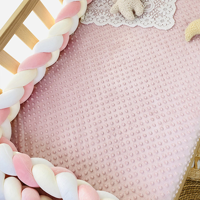 Ultra Soft Plush 52"x28" Minky Dot Fitted Standard Crib Mattress Sheet for Baby Girls Boys Neutral