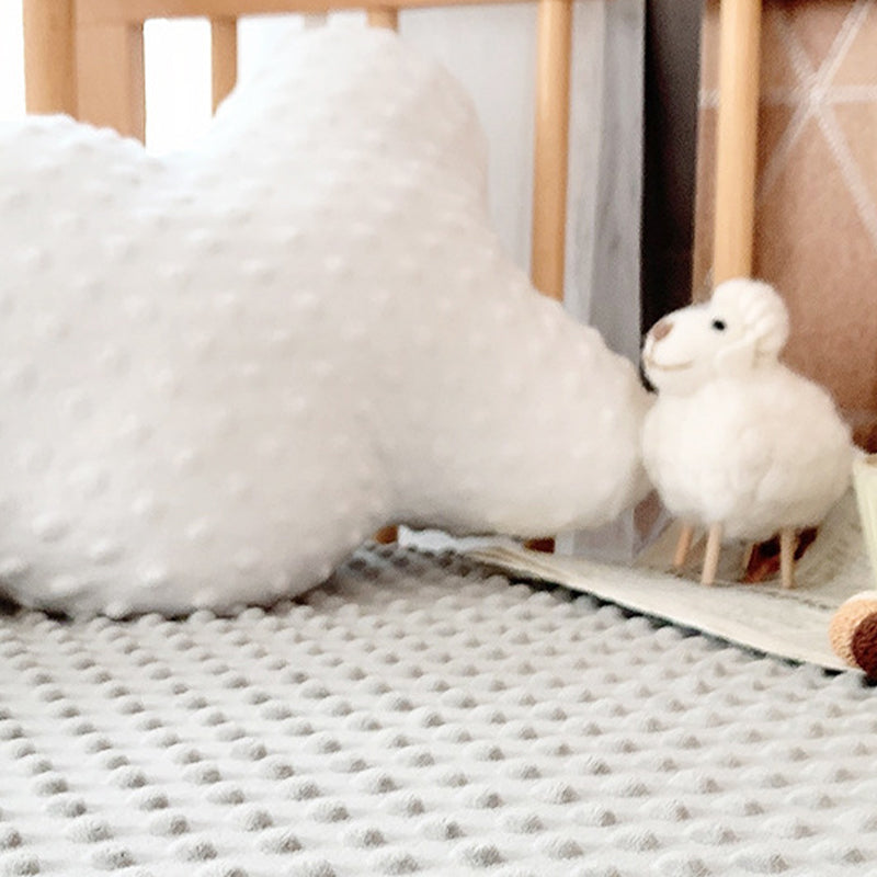 Ultra Soft Plush 52"x28" Minky Dot Fitted Standard Crib Mattress Sheet for Baby Girls Boys Neutral