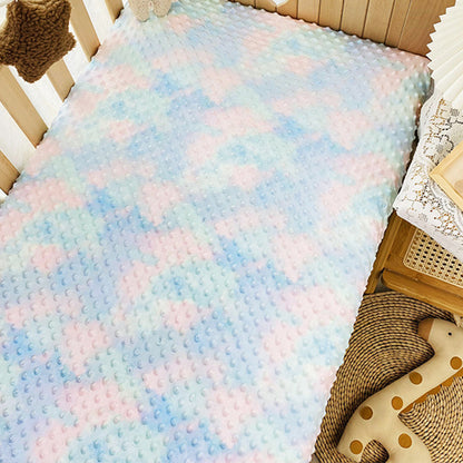 Ultra Soft Plush 52"x28" Minky Dot Fitted Standard Crib Mattress Sheet for Baby Girls Boys Neutral