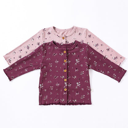 Floral Cardigan & Bow Headband Set