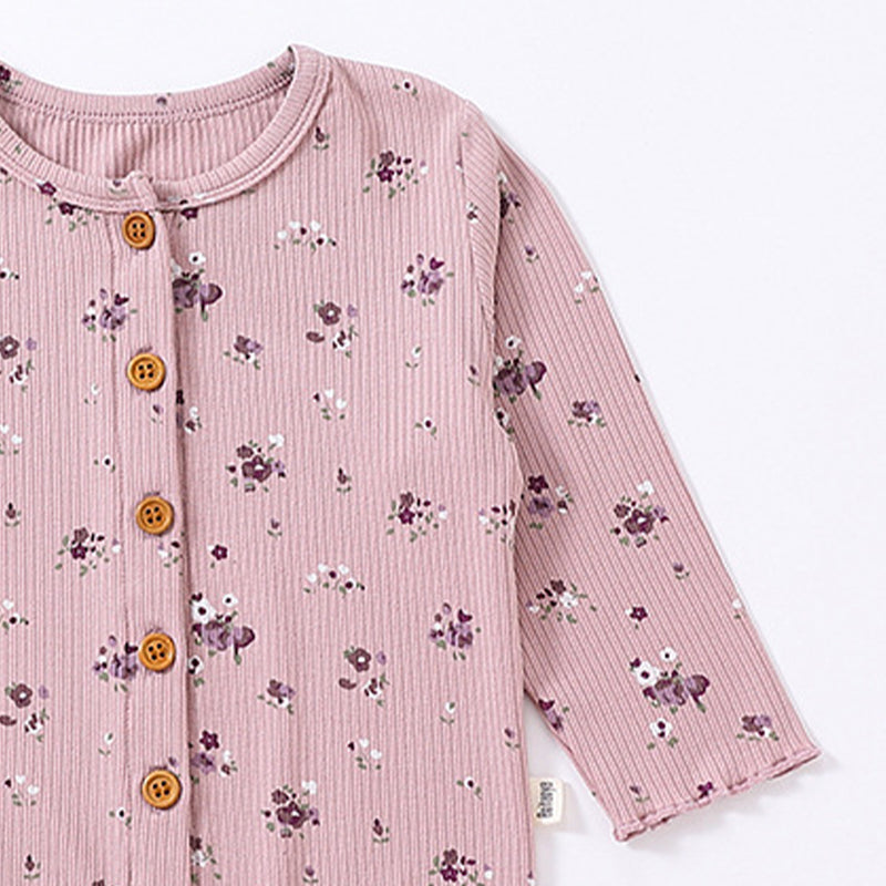 Floral Cardigan & Bow Headband Set