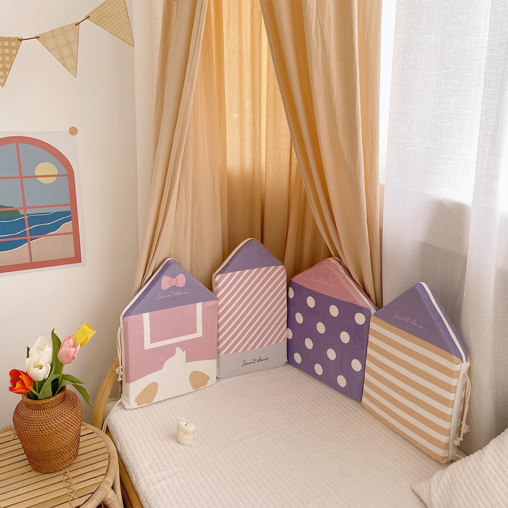 Ensemble de 4 pièces de coussinets de clôture souples anti-collision pour bébés et enfants 