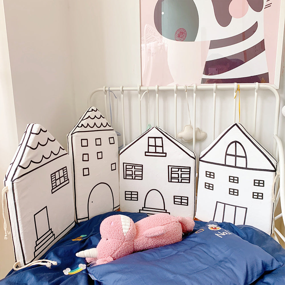Ensemble de 4 pièces de coussinets de clôture souples anti-collision pour bébés et enfants 