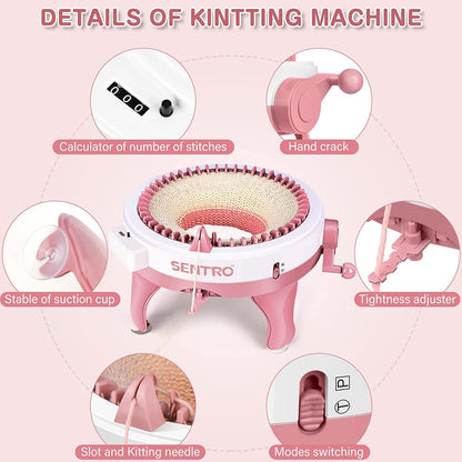 48-needle DIY Knitting Machine with Yarns