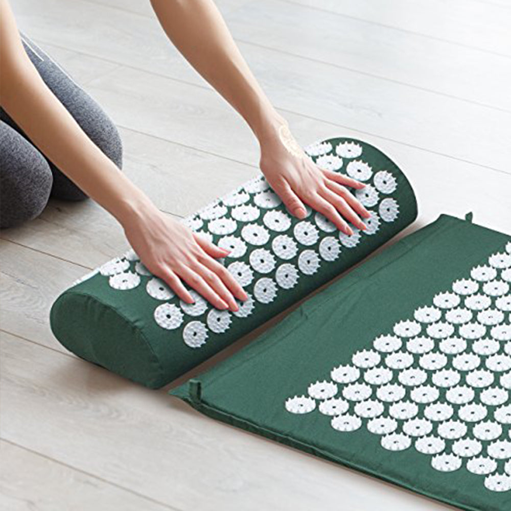 Ensemble tapis et oreiller d'acupression 