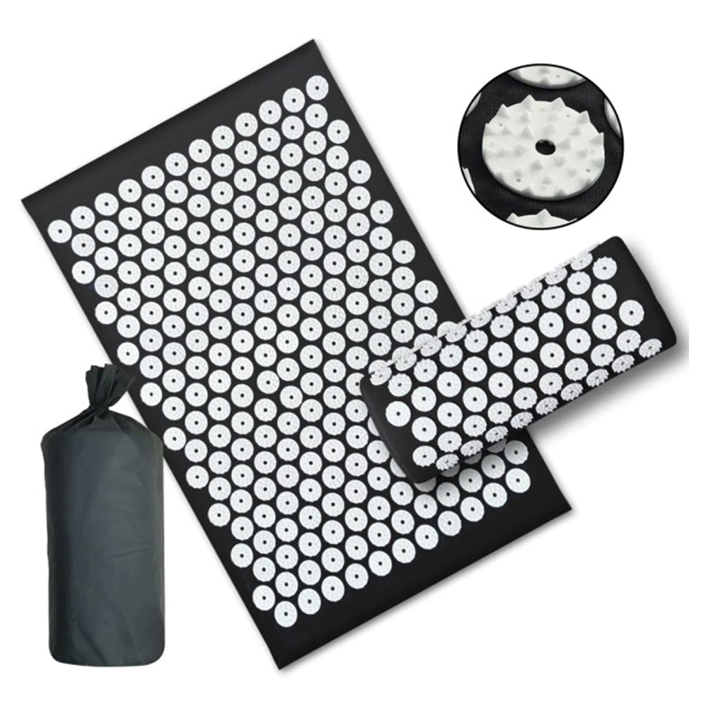Ensemble tapis et oreiller d'acupression 