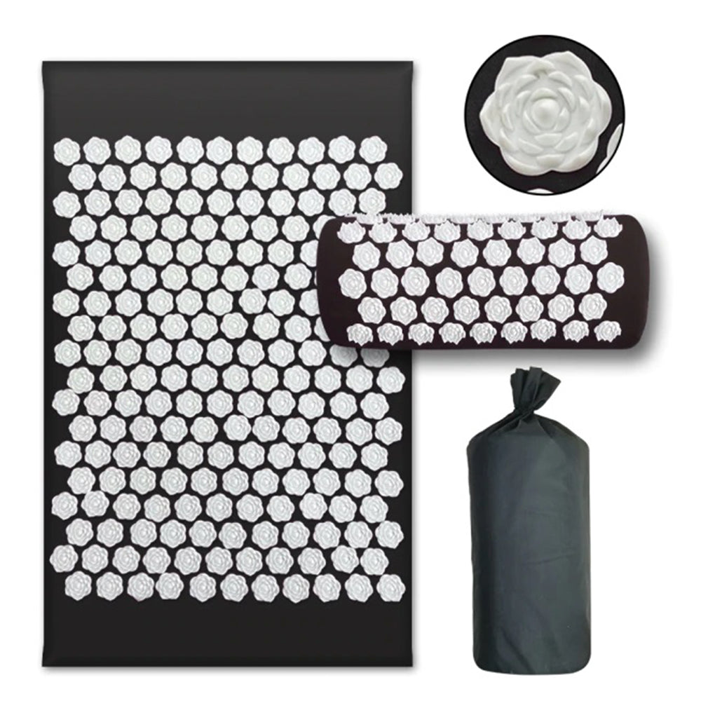 Ensemble tapis et oreiller d'acupression 