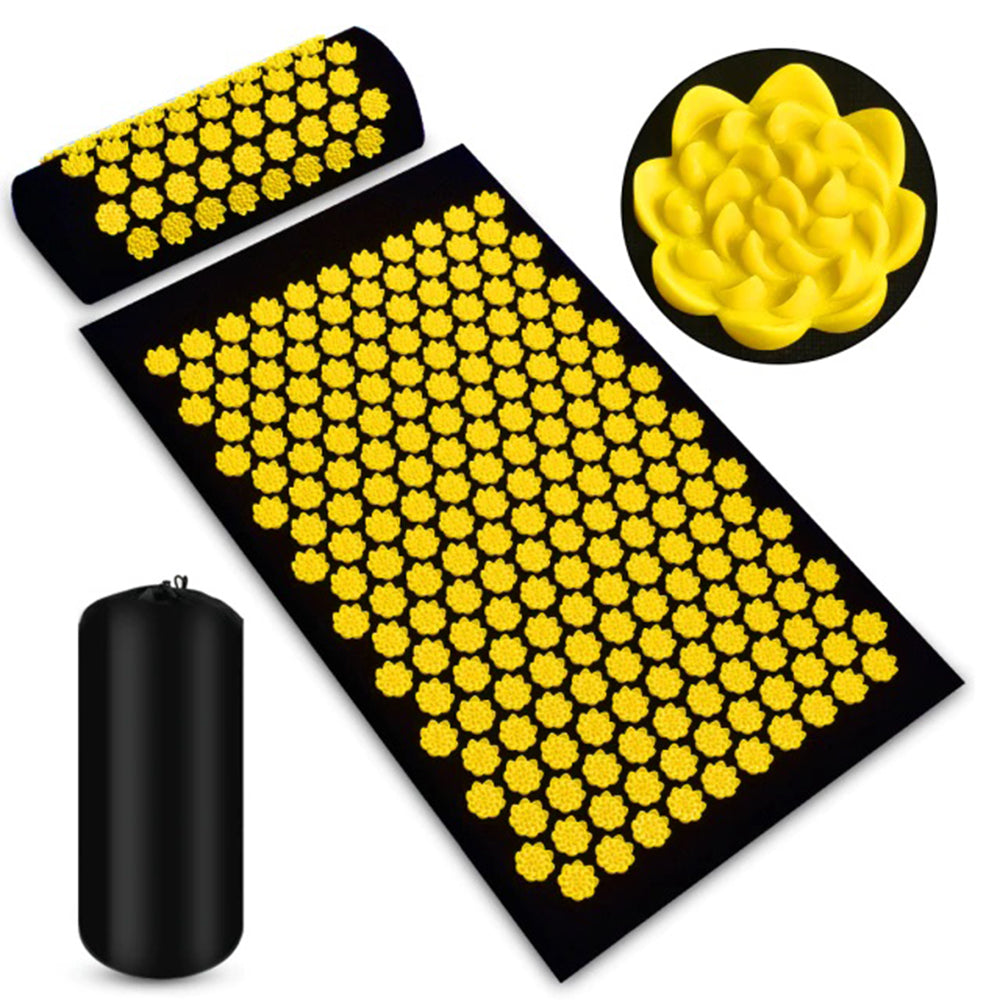 Ensemble tapis et oreiller d'acupression 