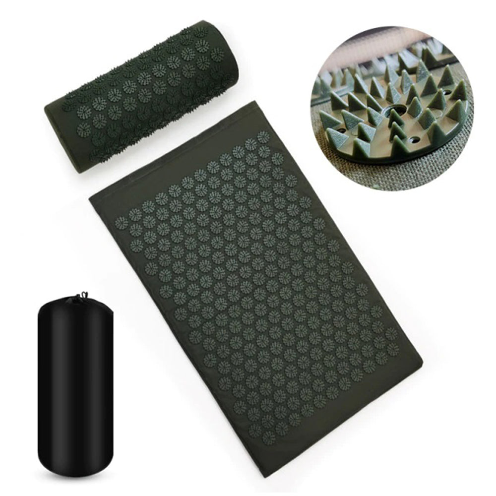 Ensemble tapis et oreiller d'acupression 