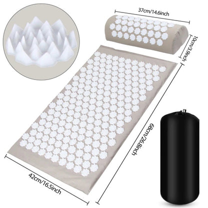Ensemble tapis et oreiller d'acupression 
