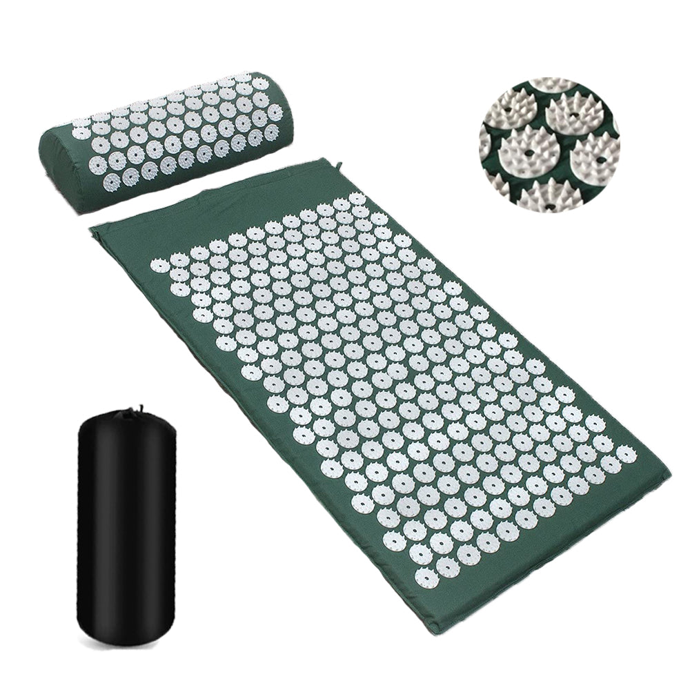 Ensemble tapis et oreiller d'acupression 