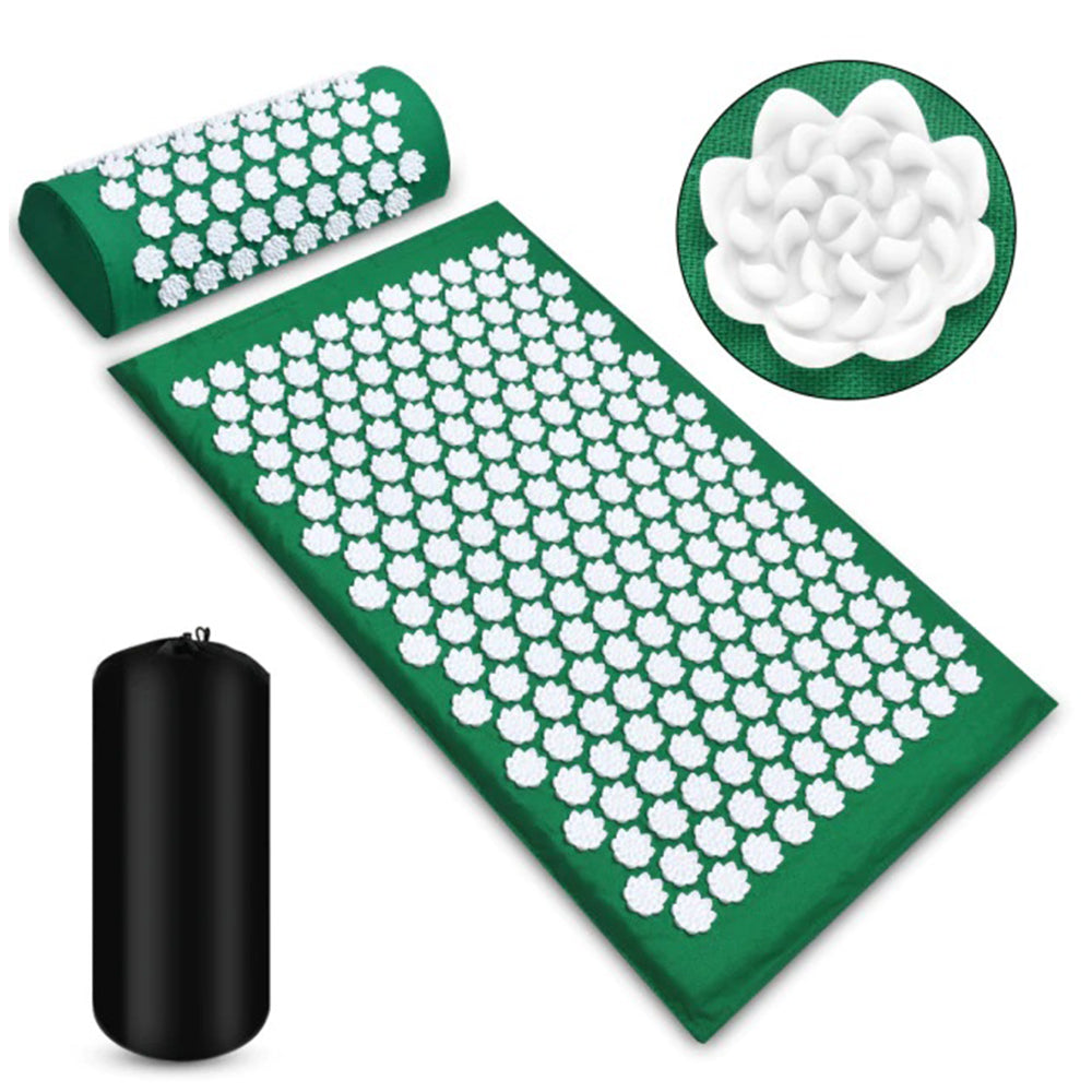 Ensemble tapis et oreiller d'acupression 