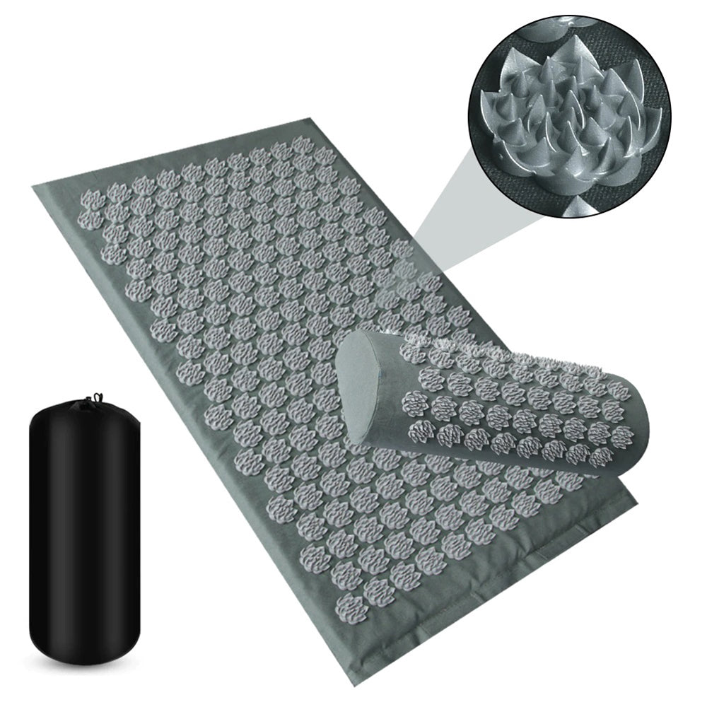 Ensemble tapis et oreiller d'acupression 