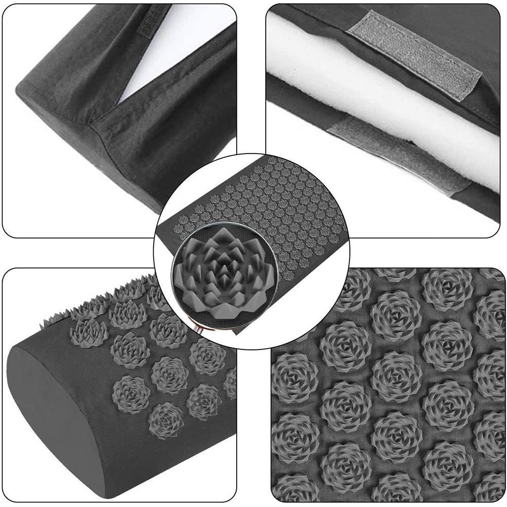 Ensemble tapis et oreiller d'acupression 