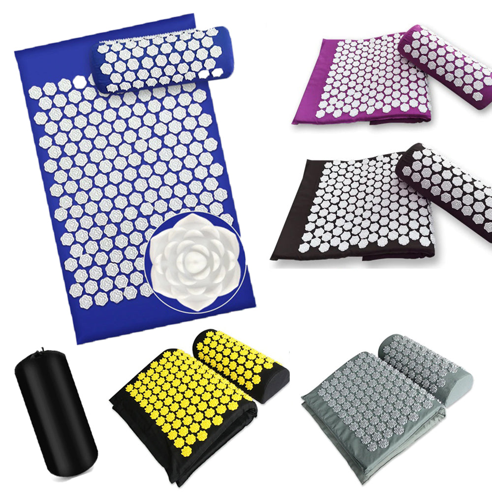 Ensemble tapis et oreiller d'acupression 