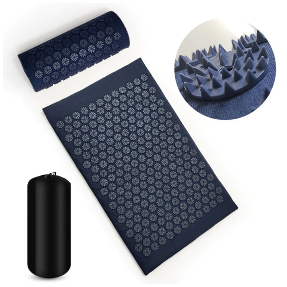 Ensemble tapis et oreiller d'acupression 