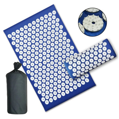 Ensemble tapis et oreiller d'acupression 