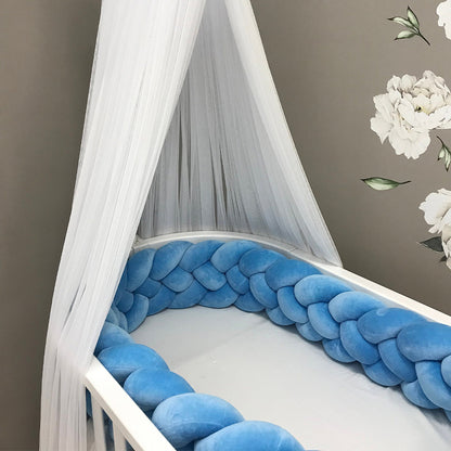 4-Knotted Custom Handmade Bedding Long Cushion Crib Padding