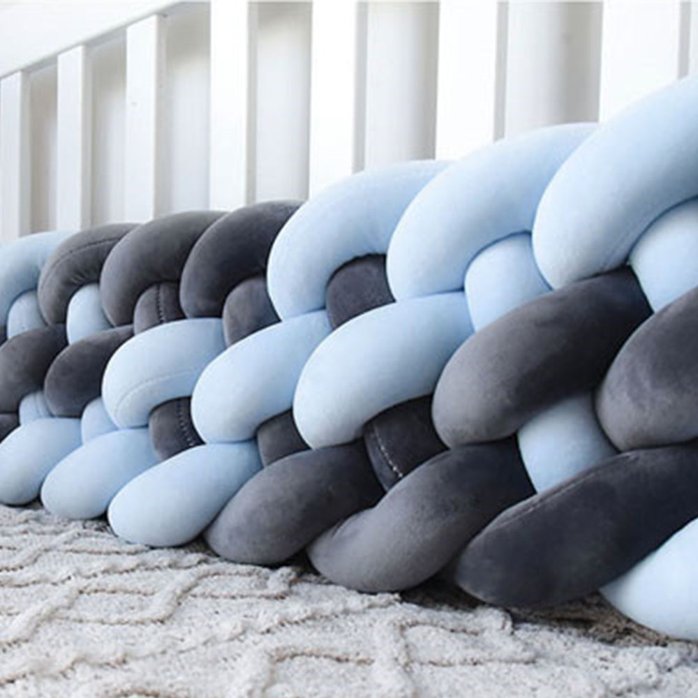 6-Knotted Custom Handmade Bedding Long Cushion Crib Padding