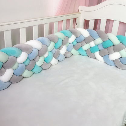 6-Knotted Custom Handmade Bedding Long Cushion Crib Padding