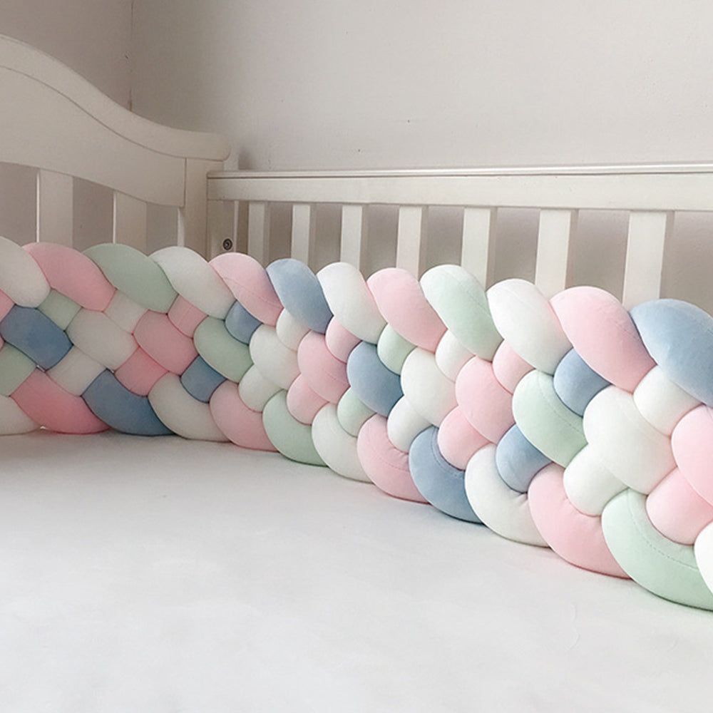 6-Knotted Custom Handmade Bedding Long Cushion Crib Padding