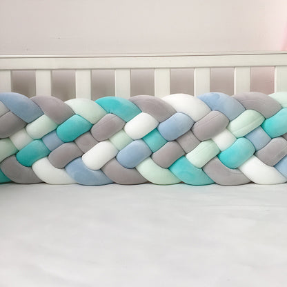 6-Knotted Custom Handmade Bedding Long Cushion Crib Padding