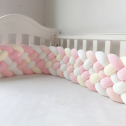 6-Knotted Custom Handmade Bedding Long Cushion Crib Padding