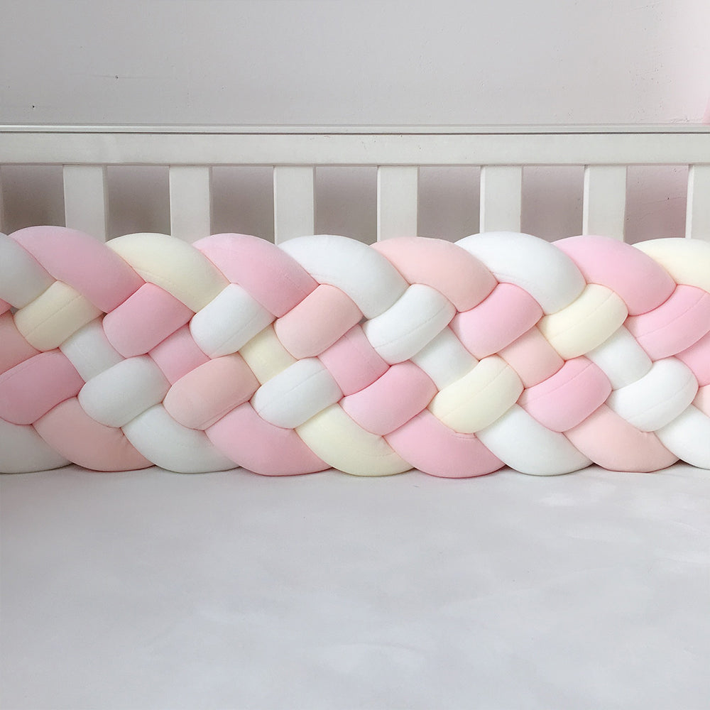 6-Knotted Custom Handmade Bedding Long Cushion Crib Padding