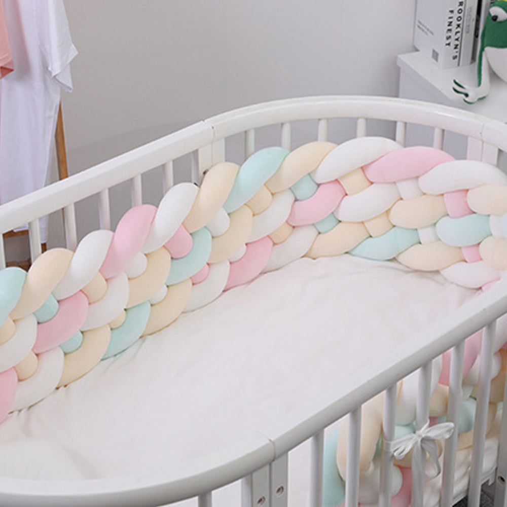 6-Knotted Custom Handmade Bedding Long Cushion Crib Padding