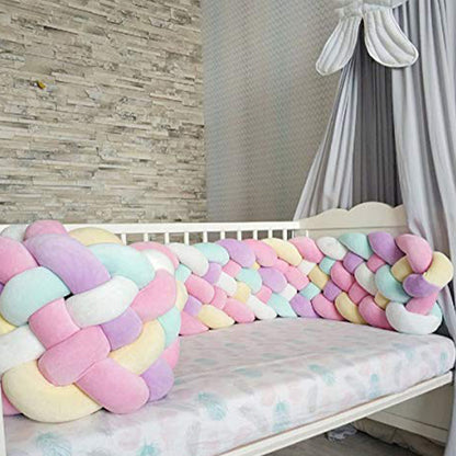 6-Knotted Custom Handmade Bedding Long Cushion Crib Padding