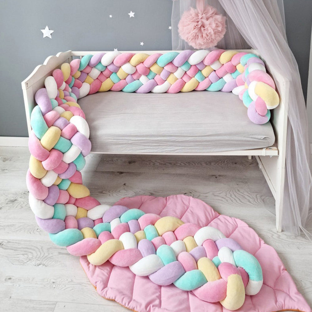 6-Knotted Custom Handmade Bedding Long Cushion Crib Padding