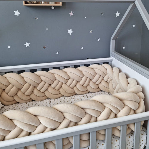 Handmade Knotted Wicker Cots Braided Bumper Long Cushion 8
