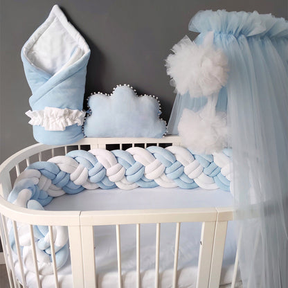 BRAIDED CRIB BUMPER - linen