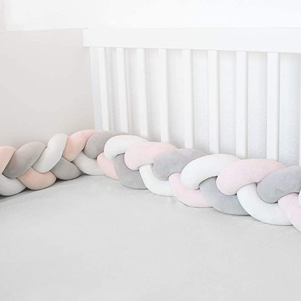 3-Knotted Custom Handmade Bedding Long Cushion Crib Padding